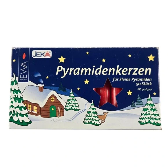 JEKA EWA Pyramid Candles 50 Count Red New German Christmas