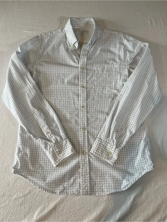 Banana Republic Luxe Poplin Slim Fit Button Down Shirt Men’s M