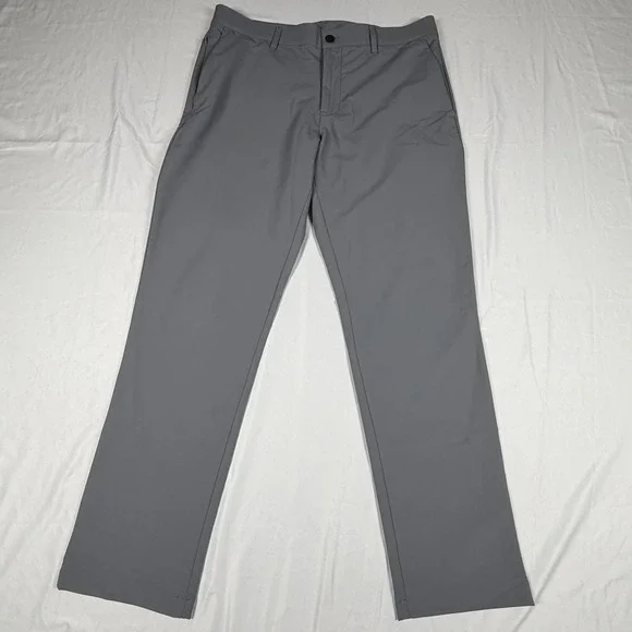 Banana Republic Men's Golf Style Gray Casual Pants 34-30 Polyester Lightweight