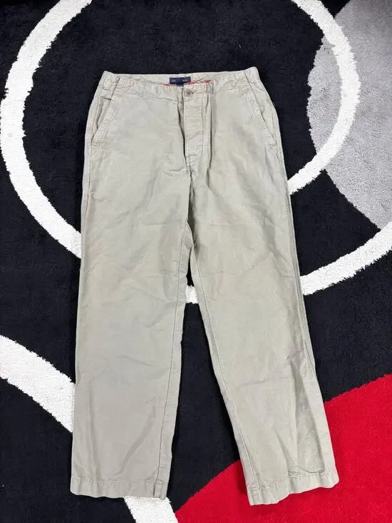 Banana Republic Pants Mens 32x32 Brown Linen Blend Cargo Utility Casual Beach