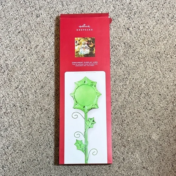 Hallmark Keepsake Ornament Display Arm - Green Leaf Design NIB