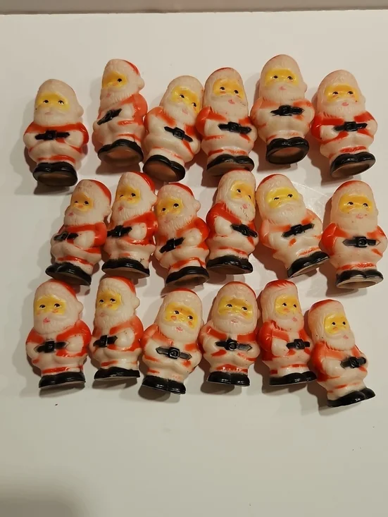 MINI BLOW MOLD SANTAS, CHRISTMAS LIGHT COVERS. SET OF 18  2