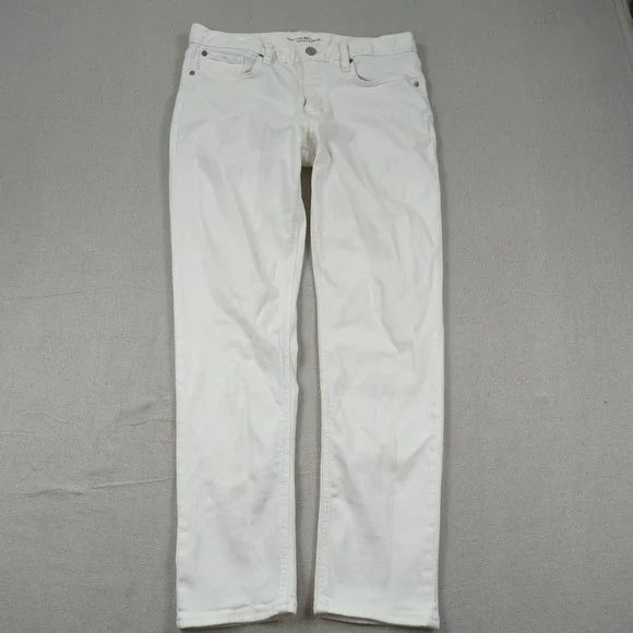 Banana Republic Mens 32x30 White Pants Traveler Slim Fit Golf Stretch Casual