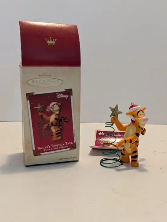 Hallmark Keepsake Tigger's Springy Tree Winnie The Pooh Christmas Ornament 2002