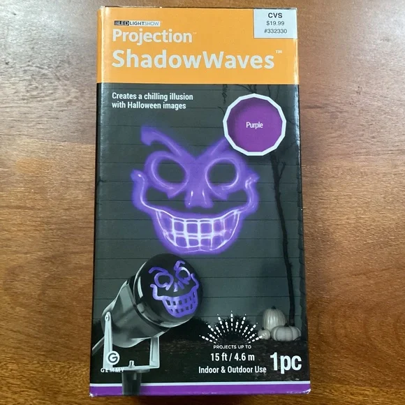 LED Lightshow Projection ShadowWaves New In Box Indoor/Outdoor Use