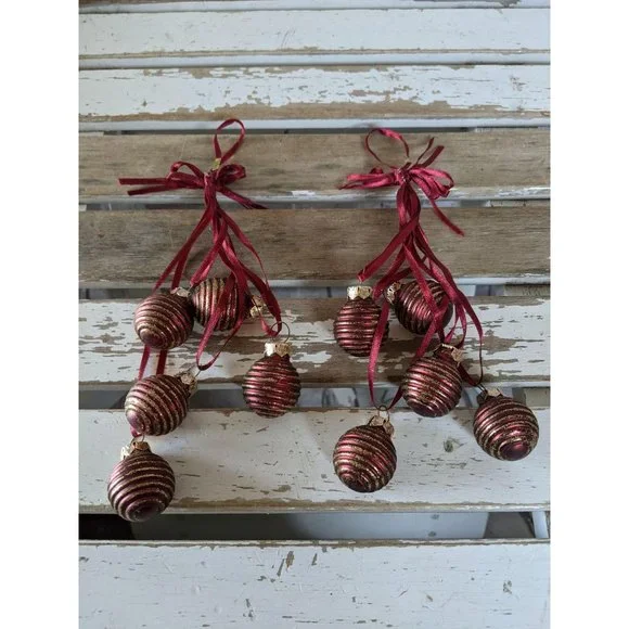 Glass ball ornament set Xmas decor tree‎