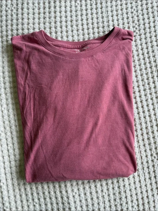Banana Republic Mauve Pink Premium Wash Crewneck Tee
