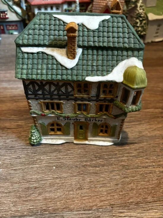 Department 56 Christmas light up building E. Staubr Barker