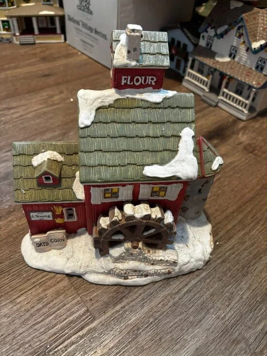 Department 56 Christmas village light up building J. Youngs Granary