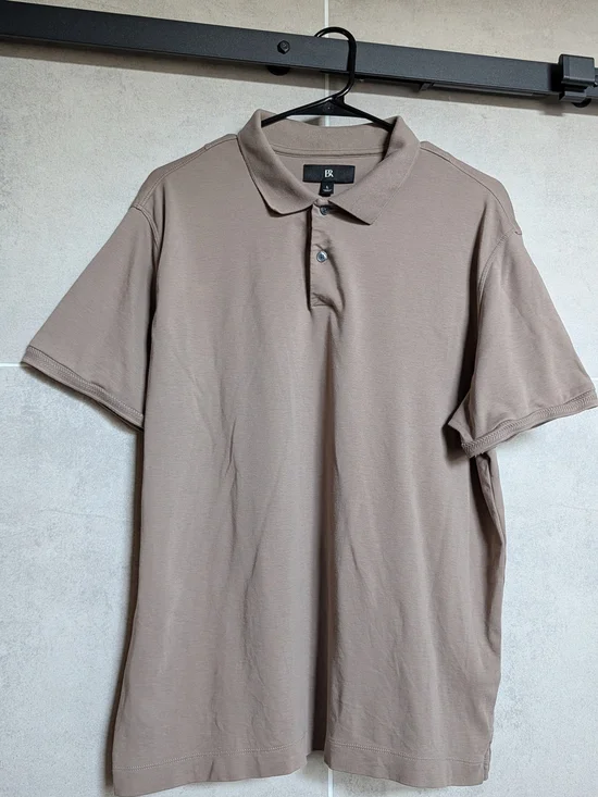Banana Republic Polo Short Sleeve Polo Shirt in Taupe