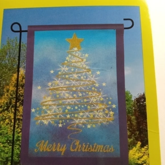 Holiday Meadow Creek Suede Garden Flag 12.5x18