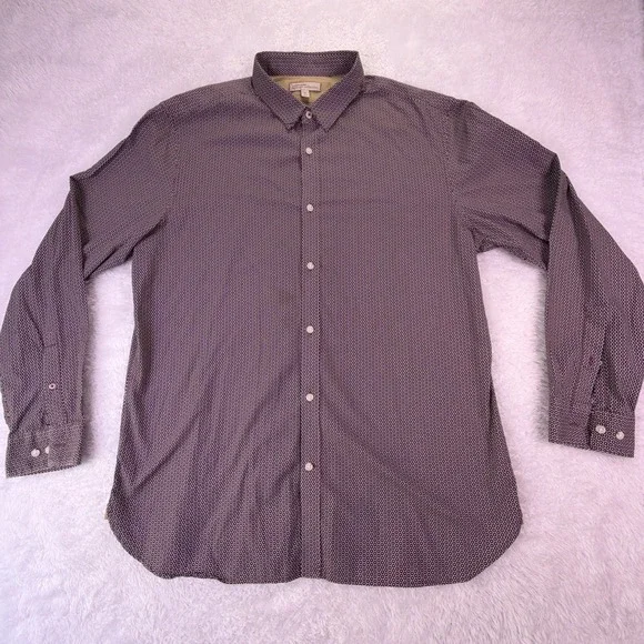 Banana Republic Heritage Collection Mens XL Button-Up‎ Red Geo Pattern