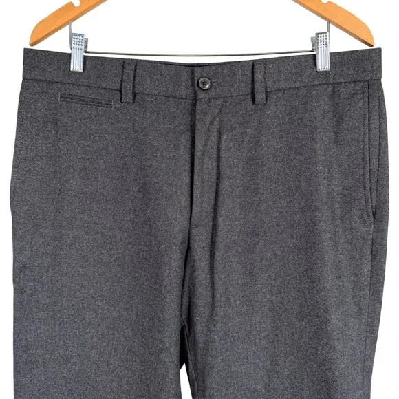 Banana Republic Dress Pants Aiden Fit Nova Fides Wool Mens 36x34 Charcoal Grey
