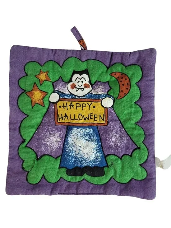 Halloween Pot Holder Purple 6.5