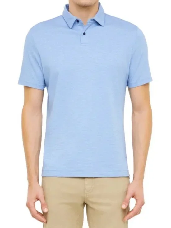 Banana Republic Men's XL Blue Short Sleeve Polo Shirt 100% Cotton