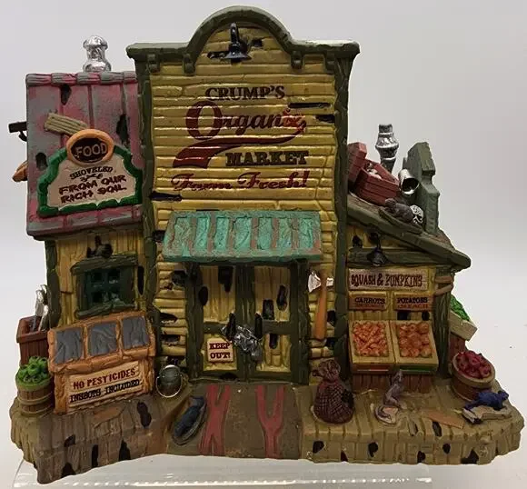 Lemax Spooky Town 2012 CRUMP'S ORGANIC MARKET 25329 LIGHTED HALLOWEEN Building