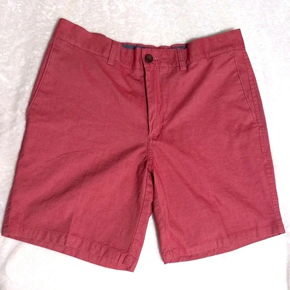 Banana Republic Mens Aiden Short Size 31 Red Slim Fit Cotton Stretch Chino