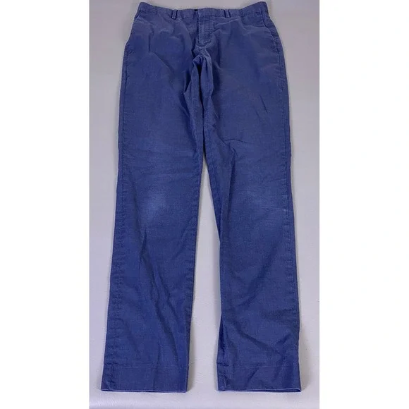 Banana Republic Core Temp Pants Men's 32x36 Slim Straight‎ NonIron Navy Blue *