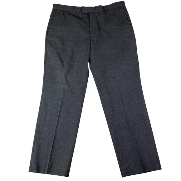 Banana Republic Mens 36x30 Charcoal Grey Slim Fit Marzotto Italian Wool Pants
