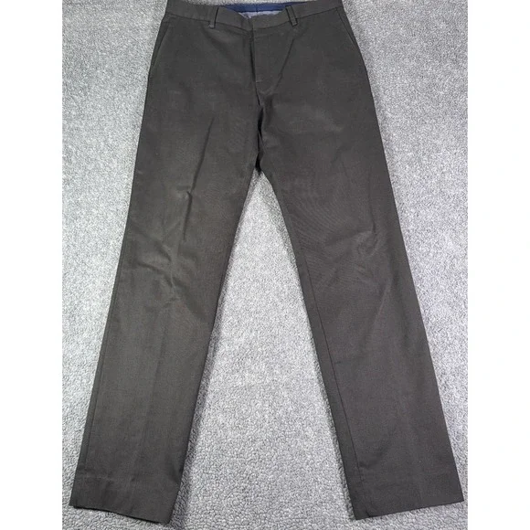 Banana Republic Dress Pants Mens 33 X 34 Gray Non Iron Modern Slim Fit Preppy