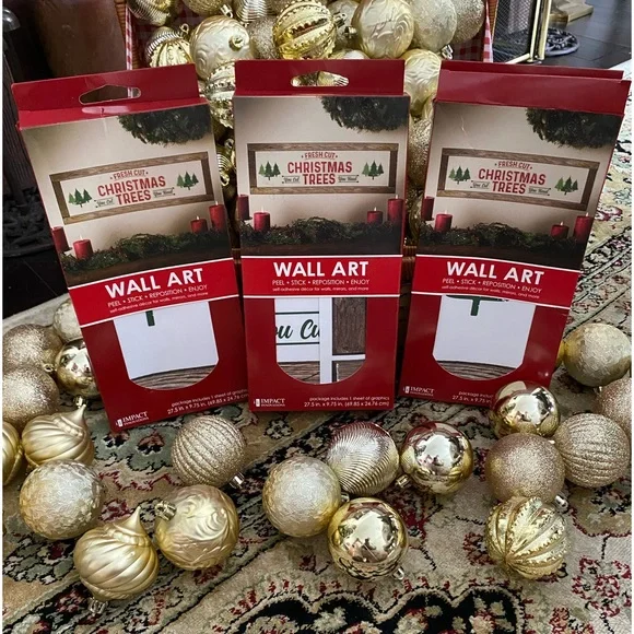 NEW W/TAGS=3 IMPACT INNOVATIONS “Christmas Tree” PEEL/STICK/REPOSITION Wall Art