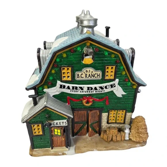 Lemax Barn Dance Christmas Village Lighted B C Ranch Harvest Crossing 2000 Boxed