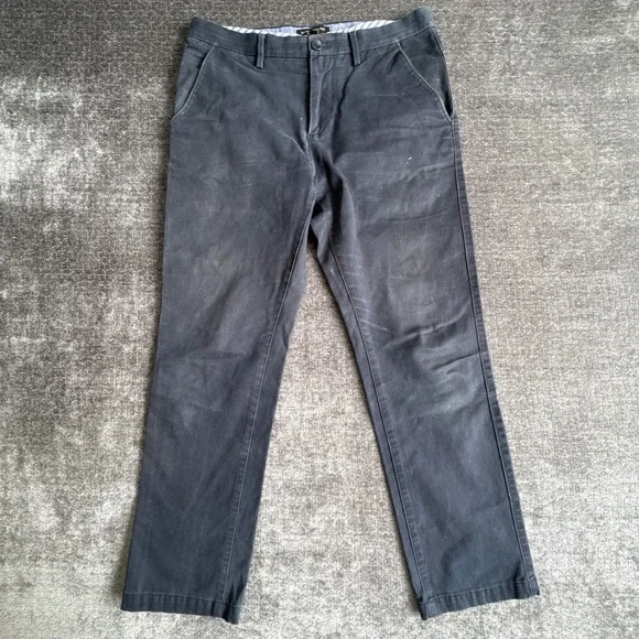 Banana‎ Republic Kentfield Chino Pants Mens 30x30 Gray Cotton Straight Mid Rise