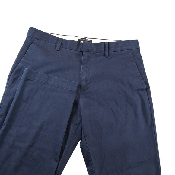 Banana Republic Chino Pants Mens 34x30 Navy Blue Aiden Slim Fit Stretch Cotton