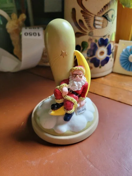 1999 Brown Bag Cookie Art Santa Moon No 55 Stamp Press Mold Christmas Bakeware