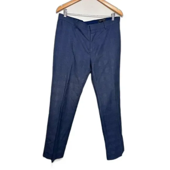 Banana Republic Men's Pants size 34 x 32 Navy Blue Tailored Slim Fit Wedding