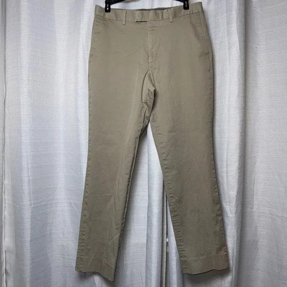 Banana Republic Standard Fit Chino Pants Mens 30x28 Khaki Tan Stretch Cotton