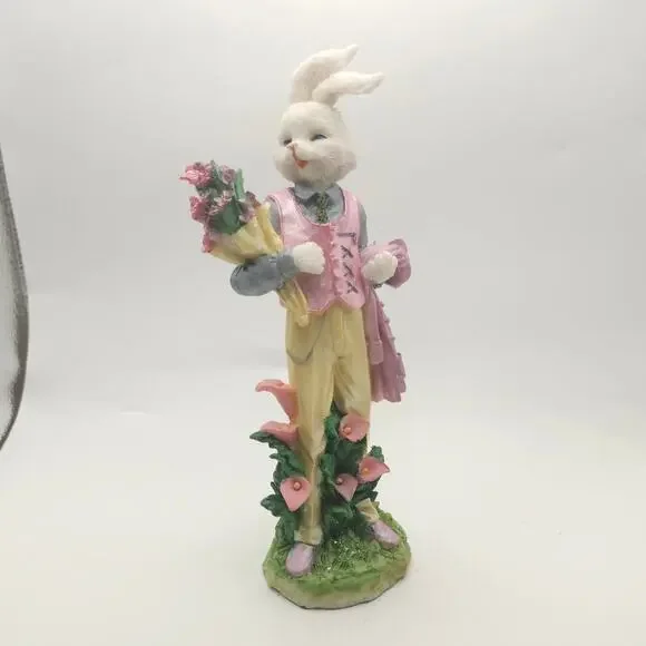 Simson Giftware Boy Rabbit w Lilies 9
