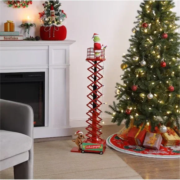 Mr.‎ Christmas Grinch w/ Max Scissor Lift 50 inch Animated Musical Holiday Decor