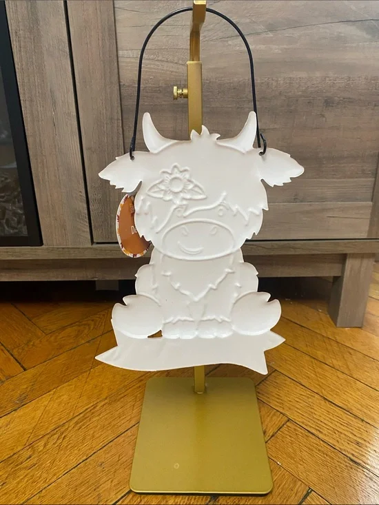 Highland Cow Hello Fall Metal Door / Wall Decor