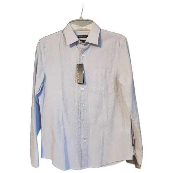 Banana Republic Men's Textured Organic Button-Down Shirt Small