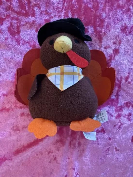 Plush Turkey Thanksgiving Fall Cute Small Home Decor Toy Autumn Holiday