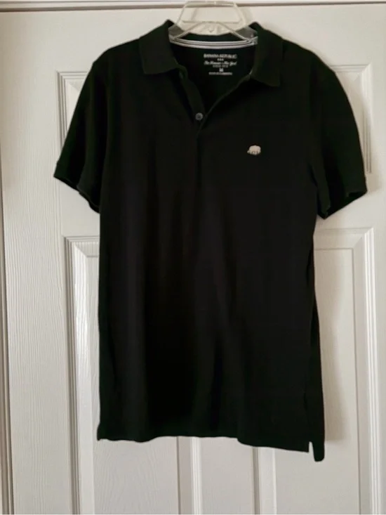Men’s Banana Republic Black Polo with Small Embroidered Logo