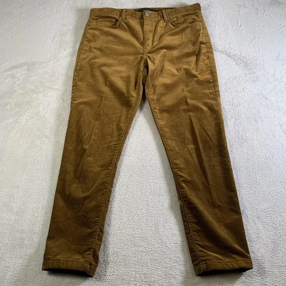 Banana Republic Pants Mens 32x28 Brown Corduroy Relaxed 5 Pocket Stretch‎ Casual