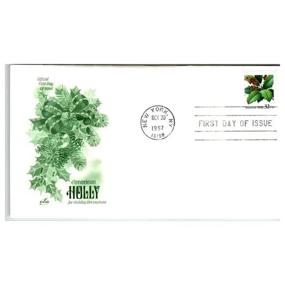 Scott #3135 American Holly 1997 First Day Cover FDC Artcraft New York
