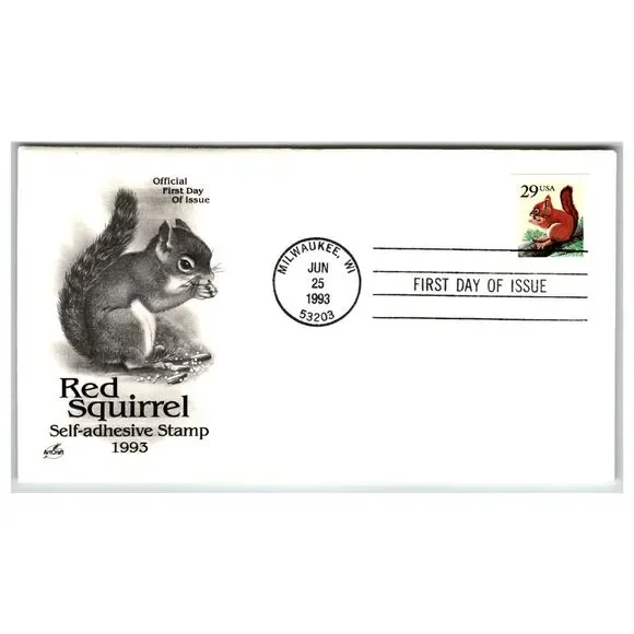 Scott #2760 Red Squirrel 1993 First Day Cover FDC ArtCraft