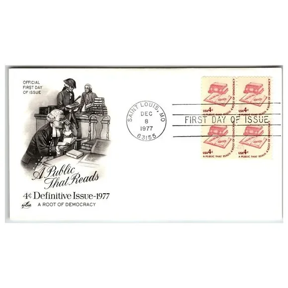 Scott #1721 A Public That Reads 1977 First Day Cover FDC Artcraft Unaddressed