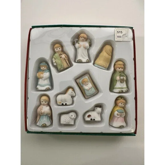 Vintage Mini Nativity Set Of 11 Trim Trends Seasonal Specialities Company 1994