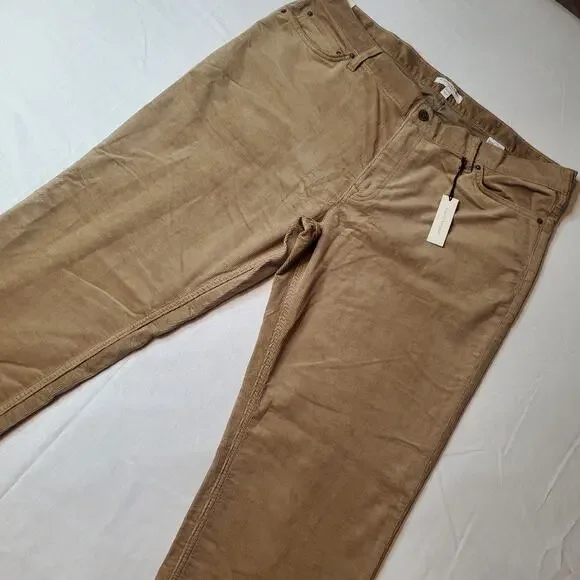 Banana Republic Men's Size 40x32 NWT Straight Stretch-Corduroy Traveler Pant Tan