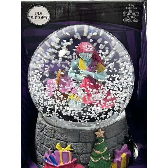 Nightmare Before Christmas Sally’s Song Musical Snomotion Waterglobe Decor‎