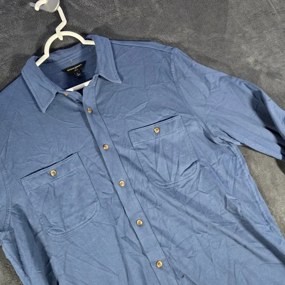 Banana Republic Slim Fit Shirt Long Sleeve Button Up Pockets Blue‎ L