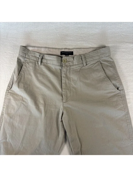 Banana Republic Light Tan Pants Mens Size 36x32 Cotton Chino Khaki Casual Pants