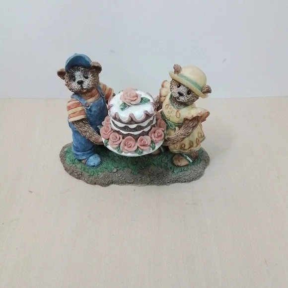 Fitz and Floyd Honeybourne Hollow You Take The Cake‎ Bears Figurine