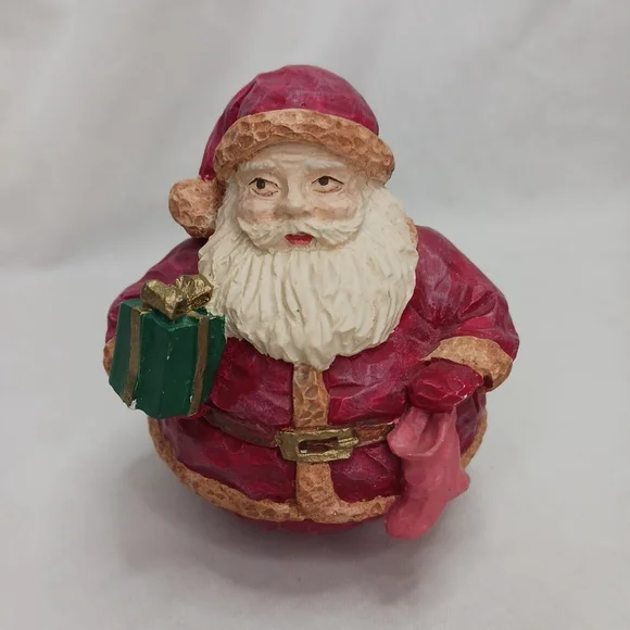 Vintage Santa Claus Figurine Old World Style Carved