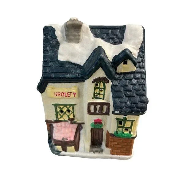 Miniature‎ Christmas Holiday Village Shop Ceramic Grocery