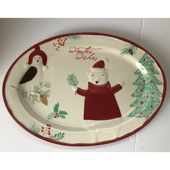 holiday platter by 10 strawberry street winter wishes‎
